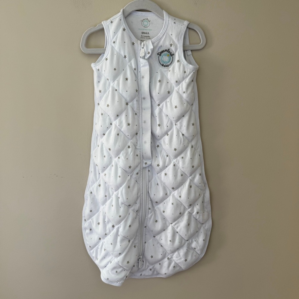 Dreamland Baby Dream Weighted Sack White Star Small 0-6 Months Sleep Bag